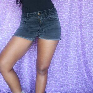 American Eagle Outfitters super super stretch hi-rise shortie raw hem shorts 6